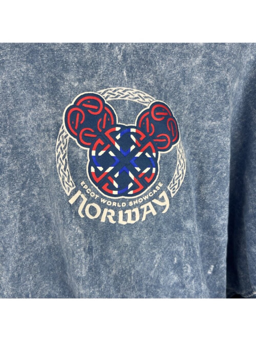Disney Epcot Norway Spirit Jersey Long Sleeve Shirt Adult Large Blue - Picture 2 of 7